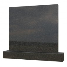 Двойной семейный памятник черный гранит (Карелия) 100x50